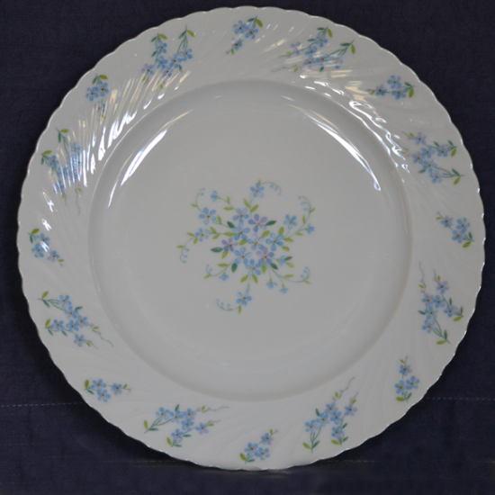 Assiettes plates Myosotis porcelaine de Bavière