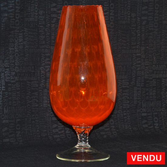 Vase cristal orange