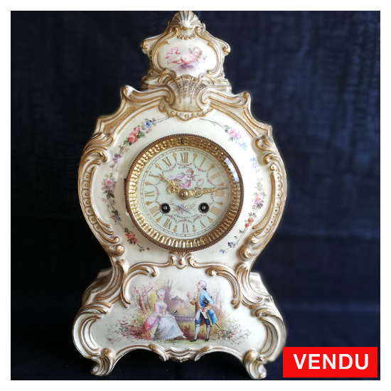 Pendule de cheminée ancienne Horloger Richond Paris