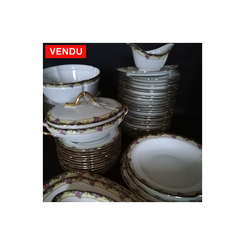 Service de table ancien porcelaine de Limoges Chabrol & Poirier