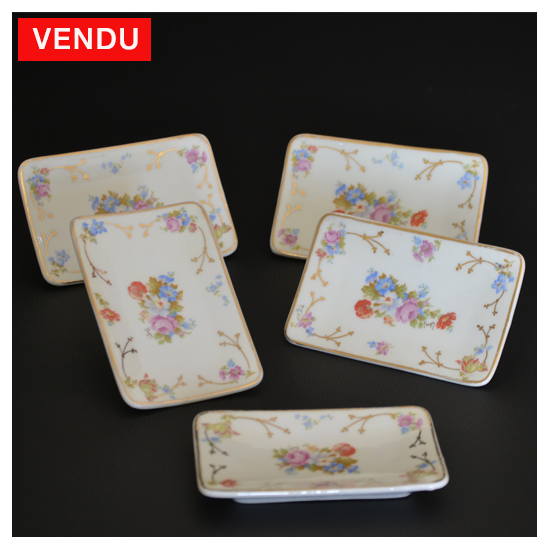 Coupelles anciennes en porcelaine de Limoges Robert Haviland X 5