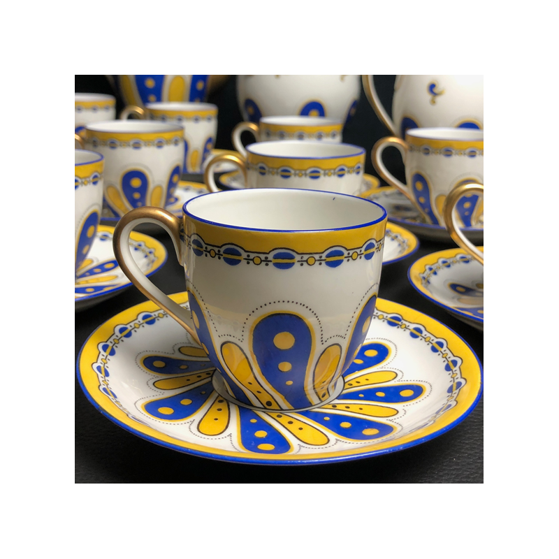 U.C Limoges - Service à café en porcelaine - Art Déco - 1920